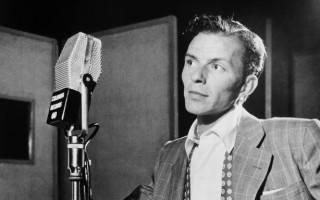 Frank Sinatra i Liederkranz Hall-studion, New York, runt 1947.