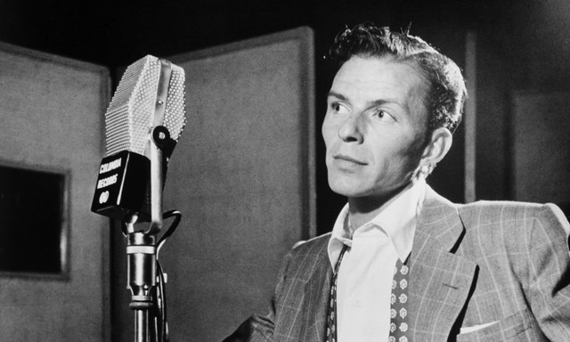 Frank Sinatra i Liederkranz Hall-studion, New York, runt 1947.